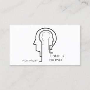 Tarjeta De Visita Gris Scheme Mind Science Human Head
