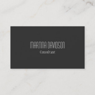 Tarjeta De Visita Gris Sencillo Moderno Elegante