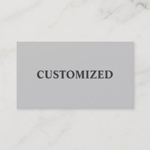 Tarjeta De Visita Gris simple bilateral del diseño clásico fácil
