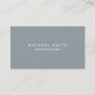 Tarjeta De Visita Gris simple y elegante profesional