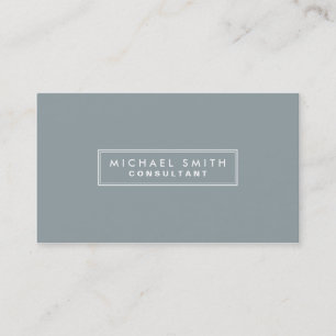 Tarjeta De Visita Gris simple y elegante profesional