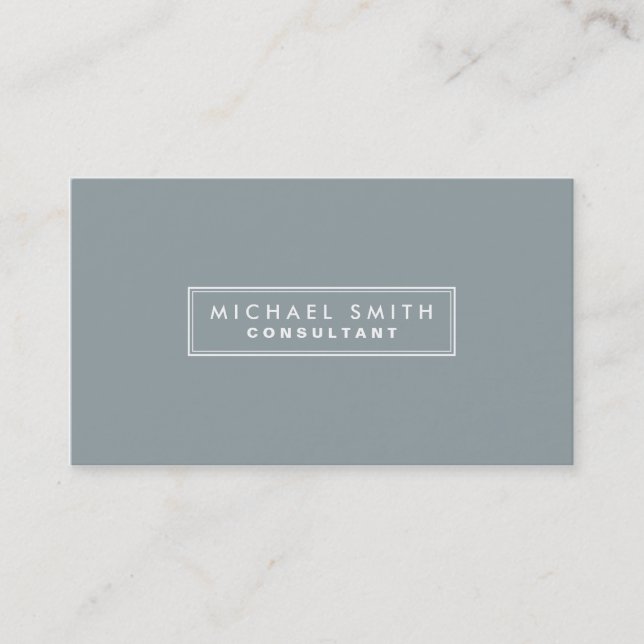 Tarjeta De Visita Gris simple y elegante profesional (Anverso)