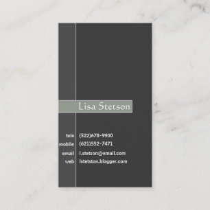 Tarjeta De Visita Gris sofisticado