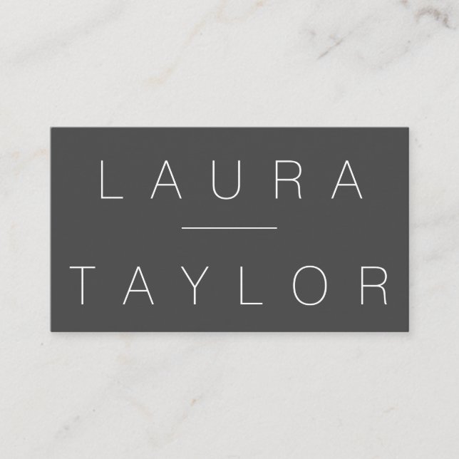 Tarjeta De Visita Gris sofisticado profesionalmente (Anverso)