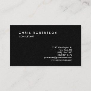Tarjeta De Visita Gris Texture Consultant Modern Business Card
