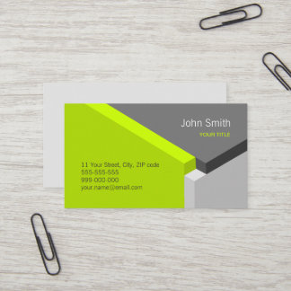 tarjeta de visita gris verde del arquitecto de la