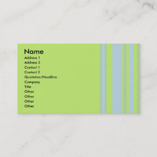 Tarjeta De Visita gris verde rayado amarillo