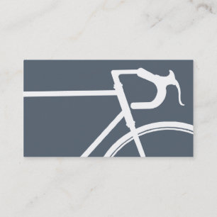 Tarjeta de visita gris y blanca de la bicicleta