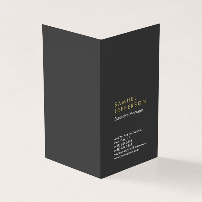 Tarjeta De Visita Grises grises grises profesionales modernos (Exterior)