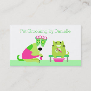 Tarjeta De Visita Groomer - balneario del perro y del gato