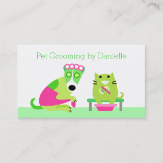 Tarjeta De Visita Groomer - balneario del perro y del gato