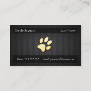 Tarjeta De Visita Groomer del adiestrador de perros