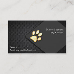 Tarjeta De Visita Groomer del adiestrador de perros