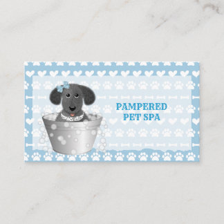 Tarjeta de visita Groomer Mascota Bones de Blue Pa