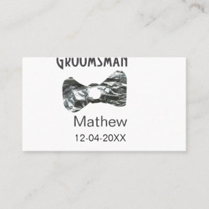 Tarjeta De Visita Groomsman agregar nombre fecha año de referencia d