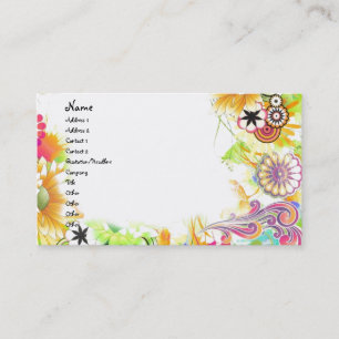 Tarjeta De Visita Groovy Floral