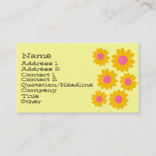 Tarjeta De Visita Groovy Flowers