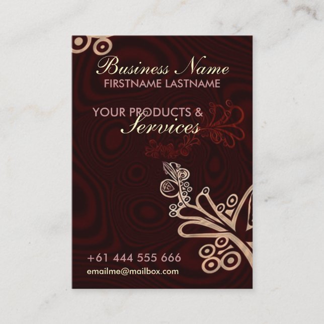 Tarjeta De Visita Groovy Liquid Floral Business Card (Anverso)