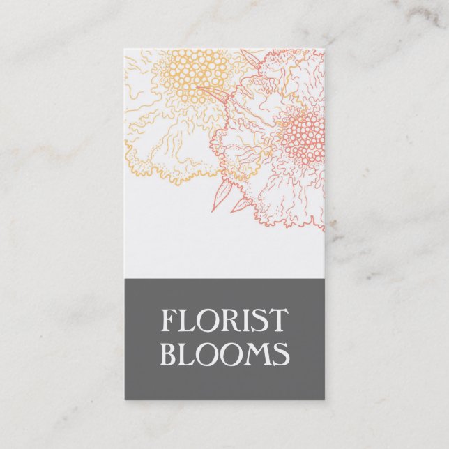 Tarjeta de visita Groupon Florist Modern (Anverso)