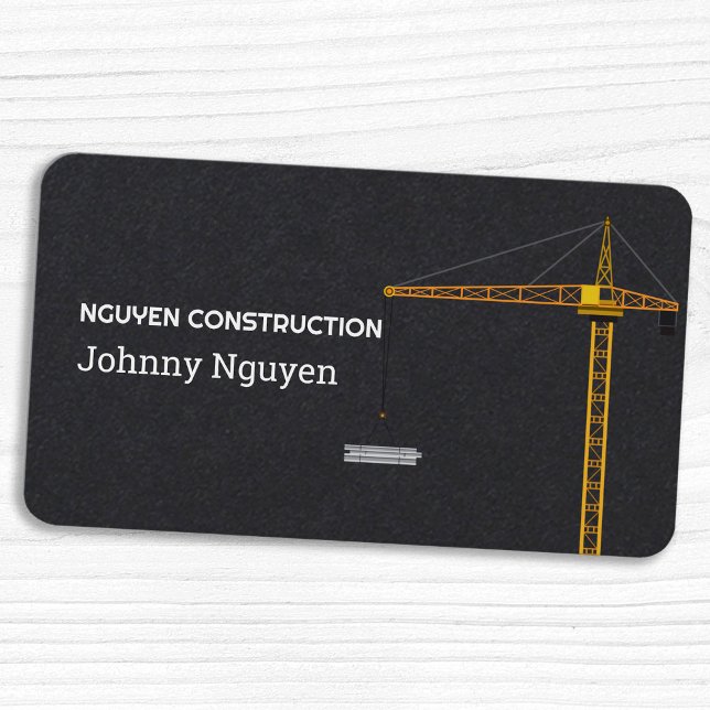 Tarjeta De Visita Grúa de construcción (Construction Crane Business Card)