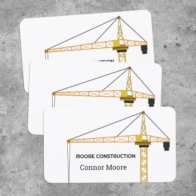 Tarjeta De Visita Grúa de construcción (Construction Crane Business Card)