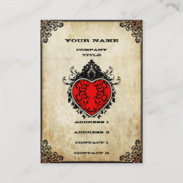 Tarjeta De Visita Grunge Ace of Hearts