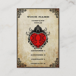 Tarjeta De Visita Grunge Ace of Hearts