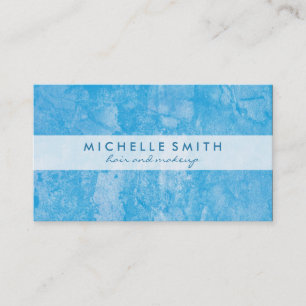 Tarjeta De Visita Grunge azul de moda