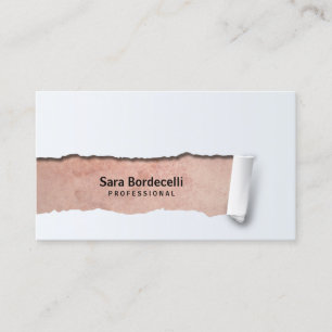 Tarjeta De Visita Grunge BackgroundRipped Professional Business Card