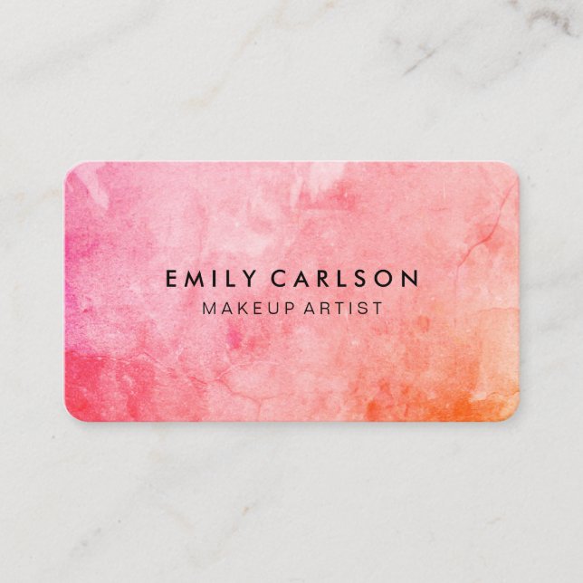 Tarjeta De Visita Grunge color moda (Anverso)