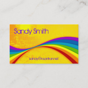 Tarjeta De Visita Grunge del arco iris