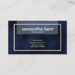 Tarjeta De Visita Grunge del azul del terciopelo del alto directivo