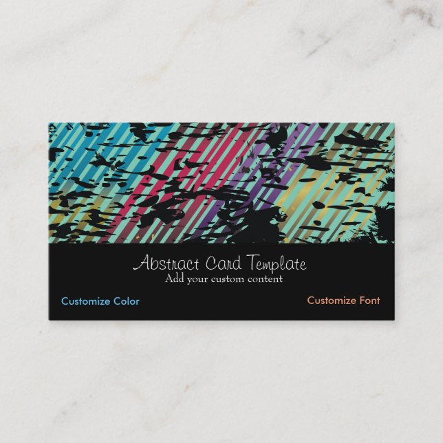 Tarjeta De Visita Grunge Design Business Card (Anverso)