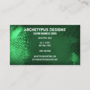 Tarjeta De Visita Grunge elegante - verde