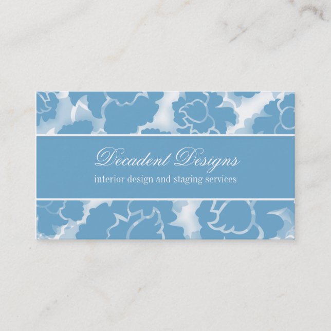 Tarjeta de visita Grunge Floral Decadation (Anverso)