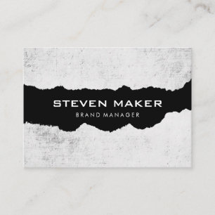 Tarjeta De Visita Grunge Gris Minimalista