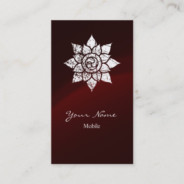 Tarjeta De Visita Grunge Mandala (Anverso)