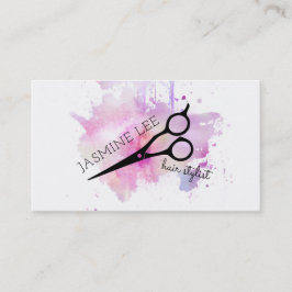 Tarjeta De Visita grunge moderno elegante de la púrpura de la
