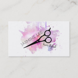 Tarjeta De Visita grunge moderno elegante de la púrpura de la