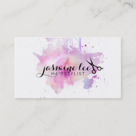 Tarjeta De Visita grunge moderno elegante de la púrpura de la