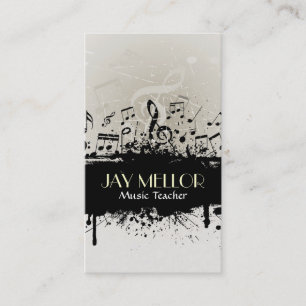 Tarjeta De Visita Grunge Music Business Card