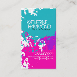 Tarjeta De Visita Grunge Nail Technier Business Card