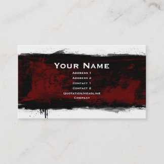 Tarjeta De Visita grunge negro