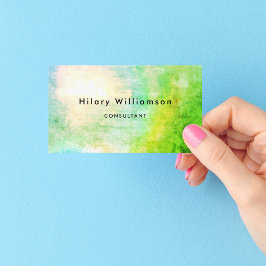 Tarjeta De Visita Grunge Pastel Green