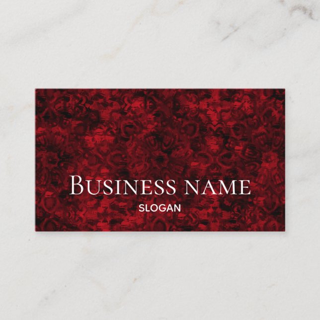 Tarjeta De Visita Grunge profesional rojo (Anverso)