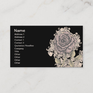Tarjeta De Visita Grunge retro del vintage color de rosa rosado