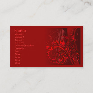 Tarjeta De Visita grunge rojo