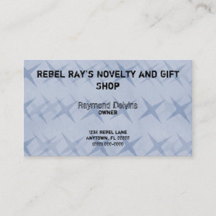 Tarjeta de visita Grunge Star, azul claro