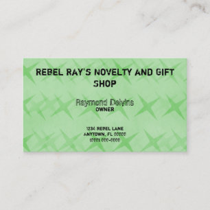Tarjeta De Visita Grunge Star Business Card, Kelly Green
