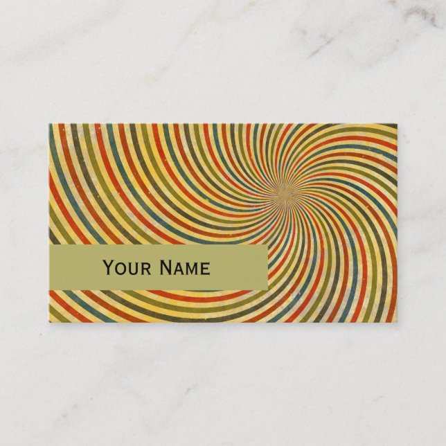 Tarjeta De Visita Grunge Swirl Grunge Funny + tu texto (Anverso)